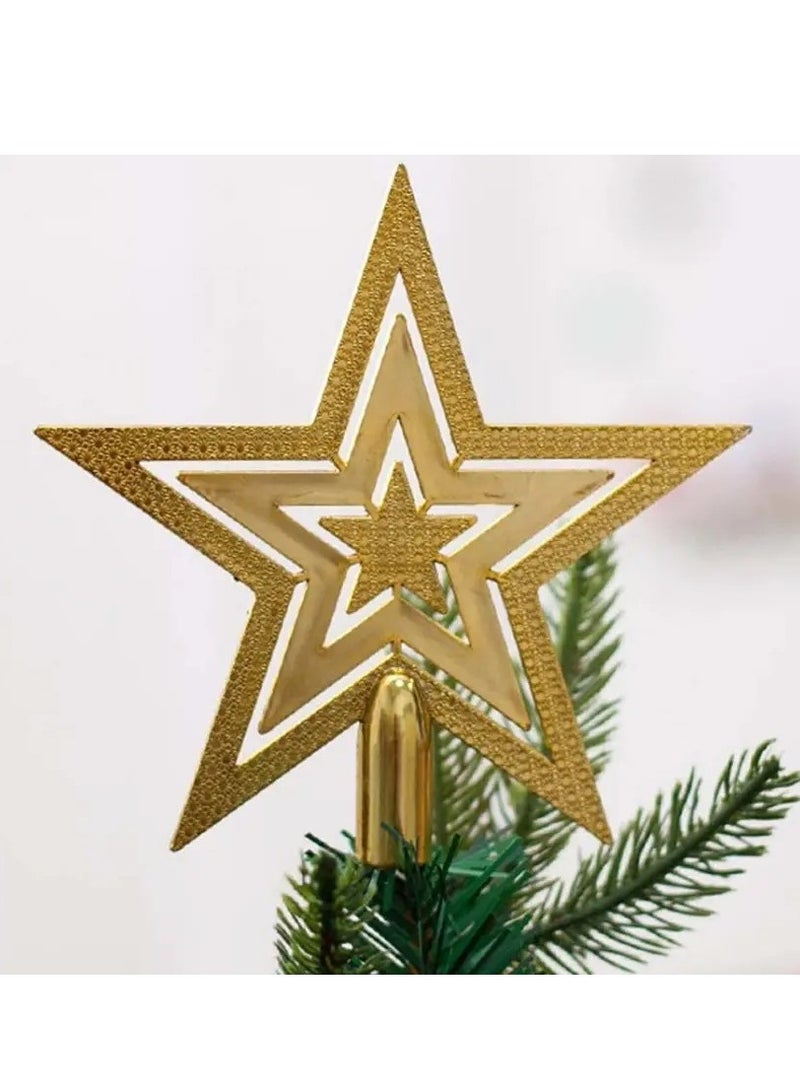 ACLIX 4 in 1 Artificial Green X mas Tree 180 cm Silver Ball Star And Tree Skirt 78cm With Star - Image 3