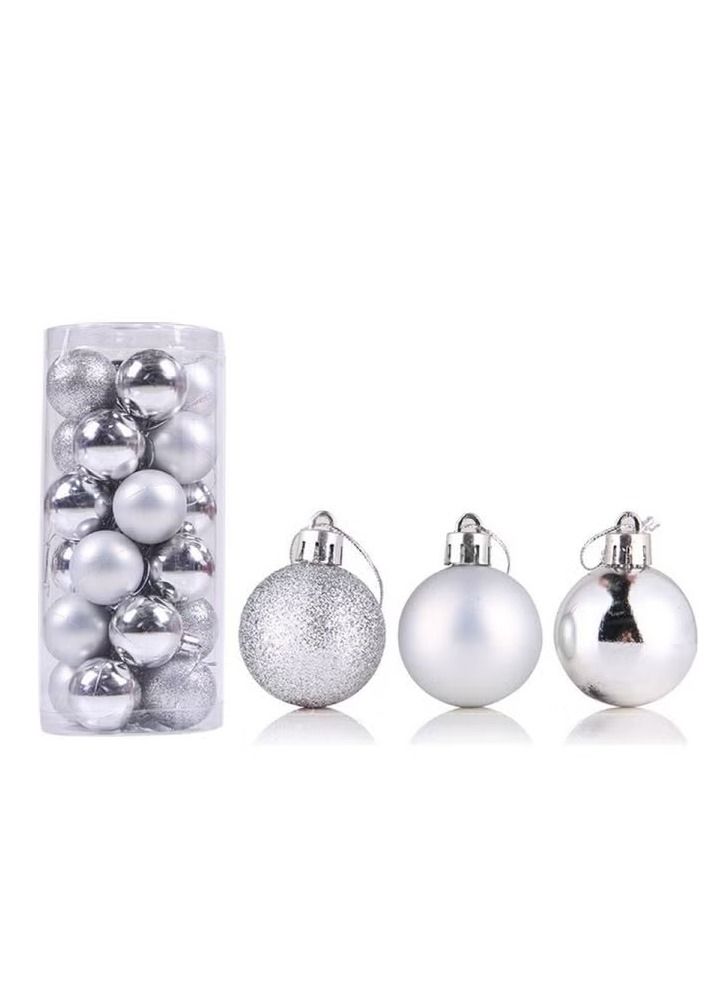 ACLIX 4 in 1 Artificial Green X mas Tree 180 cm Silver Ball Star And Tree Skirt 78cm With Star - Image 5