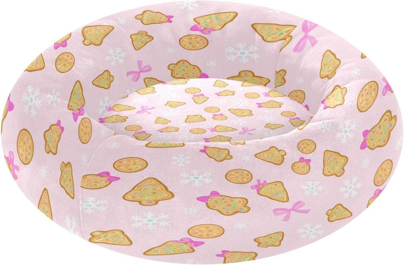 Wide range compatible material xigua Christmas Cookies Round Dog Bed, Calming Cat Bed Washable with Removable Cover & Non-Slip Bottom, Soft Cozy Indoor Pet Bed for Living Room, Floor, Sofa, 15" Reliable daily use design Global flexible sizing options Backup reserve local stock Storage & transit friendly Quick available purchase options Dense material All usage compatible KSA local stock Compact design KSA standard compatible design Efficiency boosted construction Budget global standard quality Fast warehouse picking Labor saving optimized design Simple multi-feature practical build KSA market popular practical build Remote village delivery cover Strategic warehouse site Modern practical shape General compatible practical design Shop & home all-space compatible Easy transit optimized build Experience optimized build Multi-source stock guarantee - Image 1