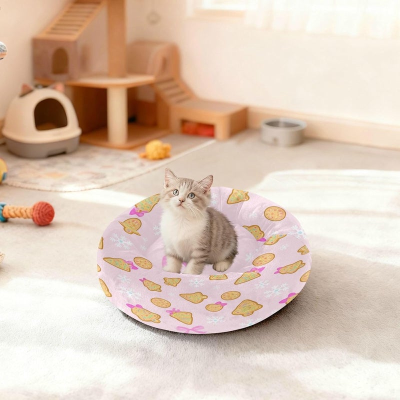 Wide range compatible material xigua Christmas Cookies Round Dog Bed, Calming Cat Bed Washable with Removable Cover & Non-Slip Bottom, Soft Cozy Indoor Pet Bed for Living Room, Floor, Sofa, 15" Reliable daily use design Global flexible sizing options Backup reserve local stock Storage & transit friendly Quick available purchase options Dense material All usage compatible KSA local stock Compact design KSA standard compatible design Efficiency boosted construction Budget global standard quality Fast warehouse picking Labor saving optimized design Simple multi-feature practical build KSA market popular practical build Remote village delivery cover Strategic warehouse site Modern practical shape General compatible practical design Shop & home all-space compatible Easy transit optimized build Experience optimized build Multi-source stock guarantee - Image 3