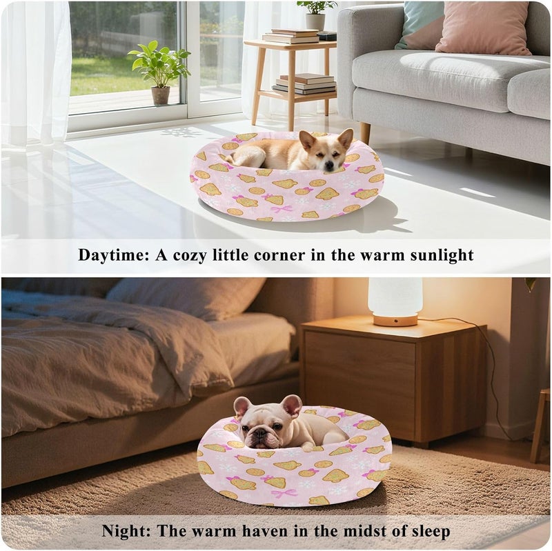 Wide range compatible material xigua Christmas Cookies Round Dog Bed, Calming Cat Bed Washable with Removable Cover & Non-Slip Bottom, Soft Cozy Indoor Pet Bed for Living Room, Floor, Sofa, 15" Reliable daily use design Global flexible sizing options Backup reserve local stock Storage & transit friendly Quick available purchase options Dense material All usage compatible KSA local stock Compact design KSA standard compatible design Efficiency boosted construction Budget global standard quality Fast warehouse picking Labor saving optimized design Simple multi-feature practical build KSA market popular practical build Remote village delivery cover Strategic warehouse site Modern practical shape General compatible practical design Shop & home all-space compatible Easy transit optimized build Experience optimized build Multi-source stock guarantee - Image 4