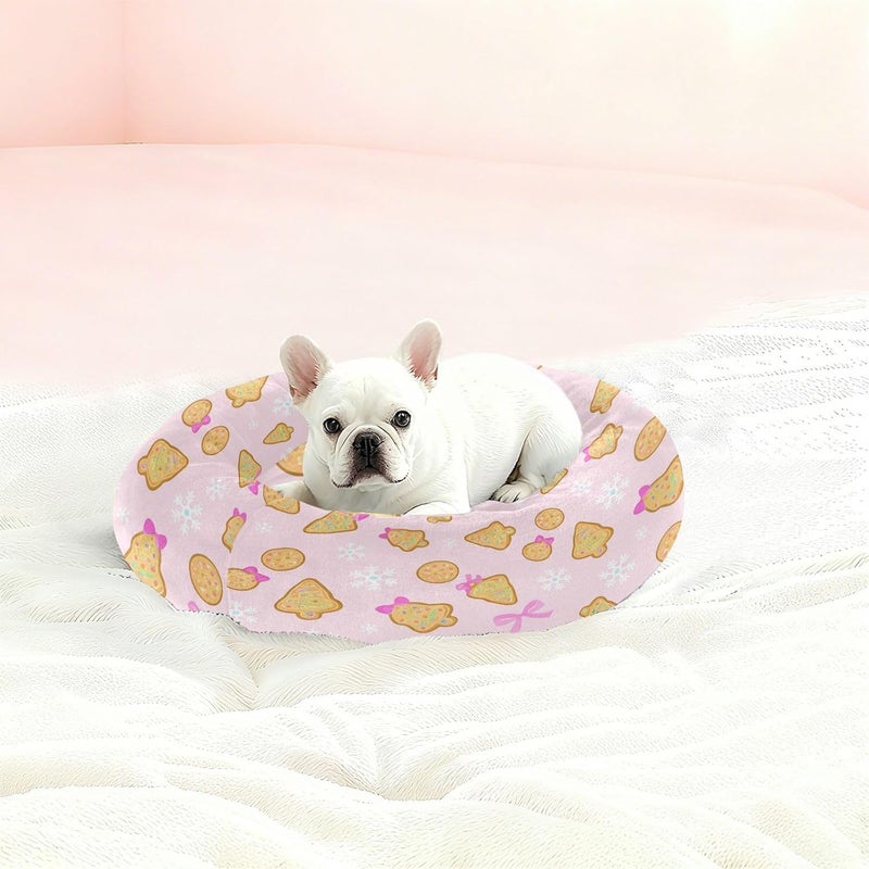 Wide range compatible material xigua Christmas Cookies Round Dog Bed, Calming Cat Bed Washable with Removable Cover & Non-Slip Bottom, Soft Cozy Indoor Pet Bed for Living Room, Floor, Sofa, 15" Reliable daily use design Global flexible sizing options Backup reserve local stock Storage & transit friendly Quick available purchase options Dense material All usage compatible KSA local stock Compact design KSA standard compatible design Efficiency boosted construction Budget global standard quality Fast warehouse picking Labor saving optimized design Simple multi-feature practical build KSA market popular practical build Remote village delivery cover Strategic warehouse site Modern practical shape General compatible practical design Shop & home all-space compatible Easy transit optimized build Experience optimized build Multi-source stock guarantee - Image 2