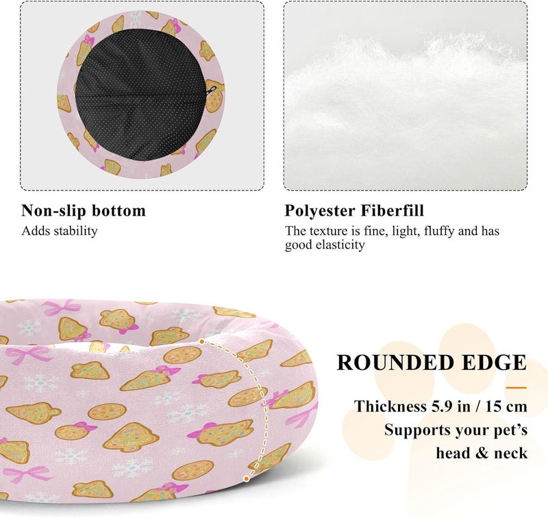 Wide range compatible material xigua Christmas Cookies Round Dog Bed, Calming Cat Bed Washable with Removable Cover & Non-Slip Bottom, Soft Cozy Indoor Pet Bed for Living Room, Floor, Sofa, 15" Reliable daily use design Global flexible sizing options Backup reserve local stock Storage & transit friendly Quick available purchase options Dense material All usage compatible KSA local stock Compact design KSA standard compatible design Efficiency boosted construction Budget global standard quality Fast warehouse picking Labor saving optimized design Simple multi-feature practical build KSA market popular practical build Remote village delivery cover Strategic warehouse site Modern practical shape General compatible practical design Shop & home all-space compatible Easy transit optimized build Experience optimized build Multi-source stock guarantee - Image 5