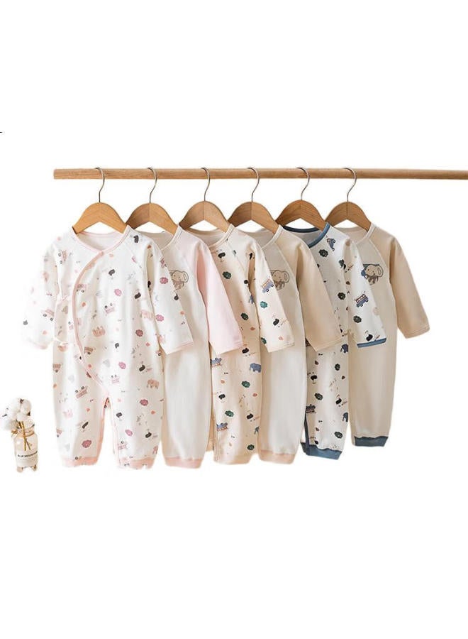 Gb Baby Long Sleeve Romper Class A Full Cotton Long Sleeve Romper 5A Antibacterial And Mite-Proof Fluorescent Jumpsuit 2-Pack - Image 3