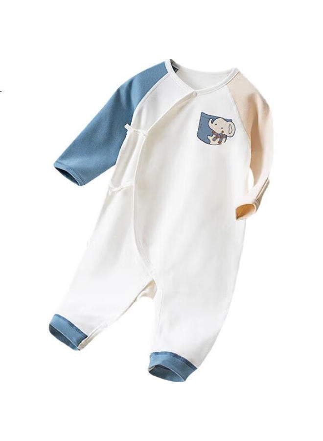 Gb Baby Long Sleeve Romper Class A Full Cotton Long Sleeve Romper 5A Antibacterial And Mite-Proof Fluorescent Jumpsuit 2-Pack - Image 2