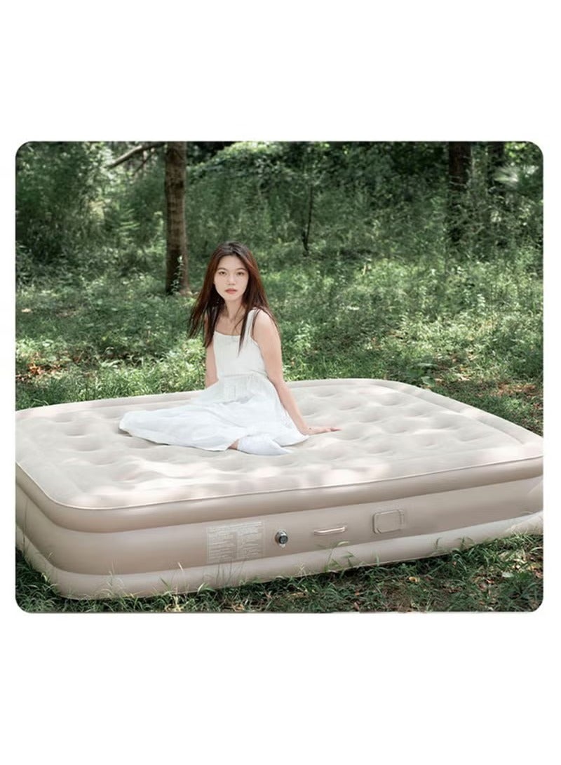 XiuWoo Inflatable Mattress Set, Leak Proof Inflatable AirBed, Mattress with Thickened Surface, Blow Up Mattress for Camping Home Trunk Bed Travel, 190*100*25CM  - Image 2