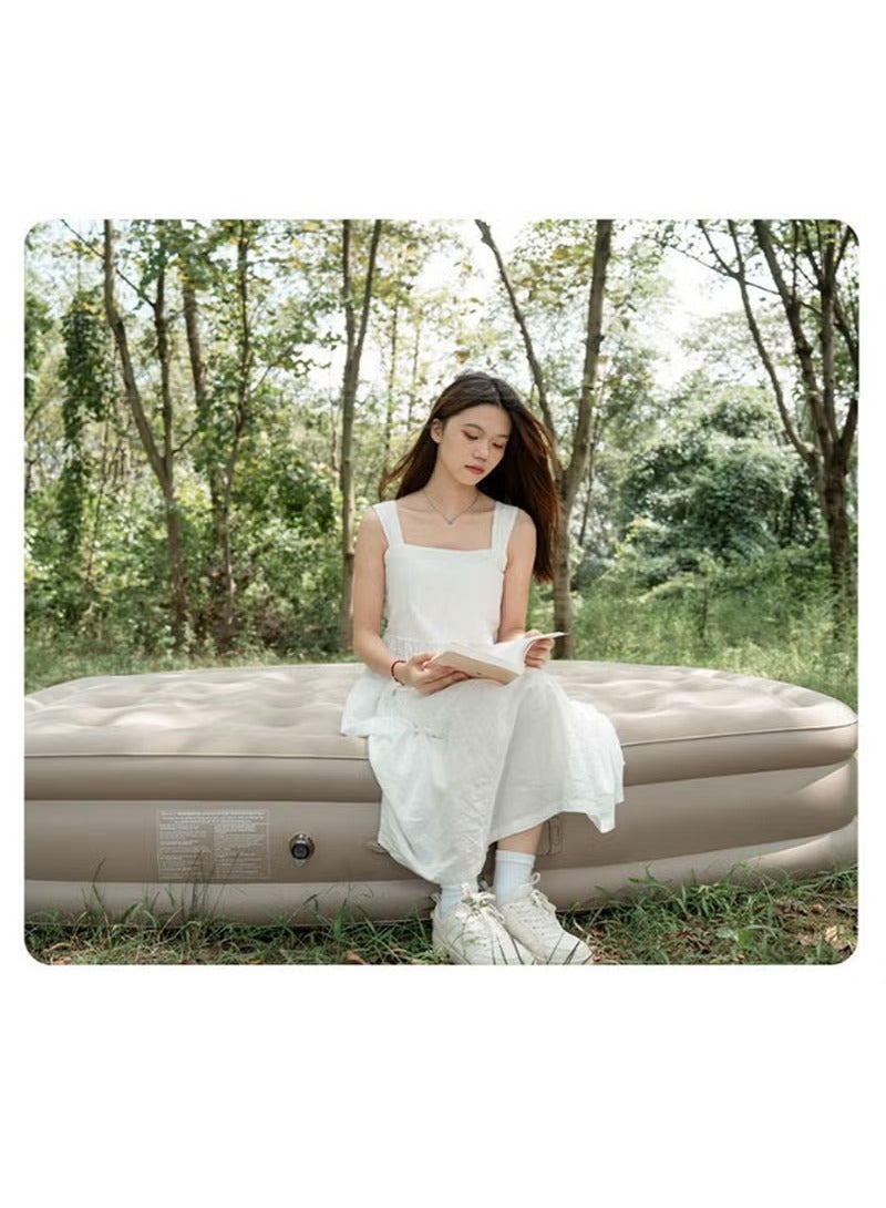 XiuWoo Inflatable Mattress Set, Leak Proof Inflatable AirBed, Mattress with Thickened Surface, Blow Up Mattress for Camping Home Trunk Bed Travel, 190*100*25CM  - Image 4