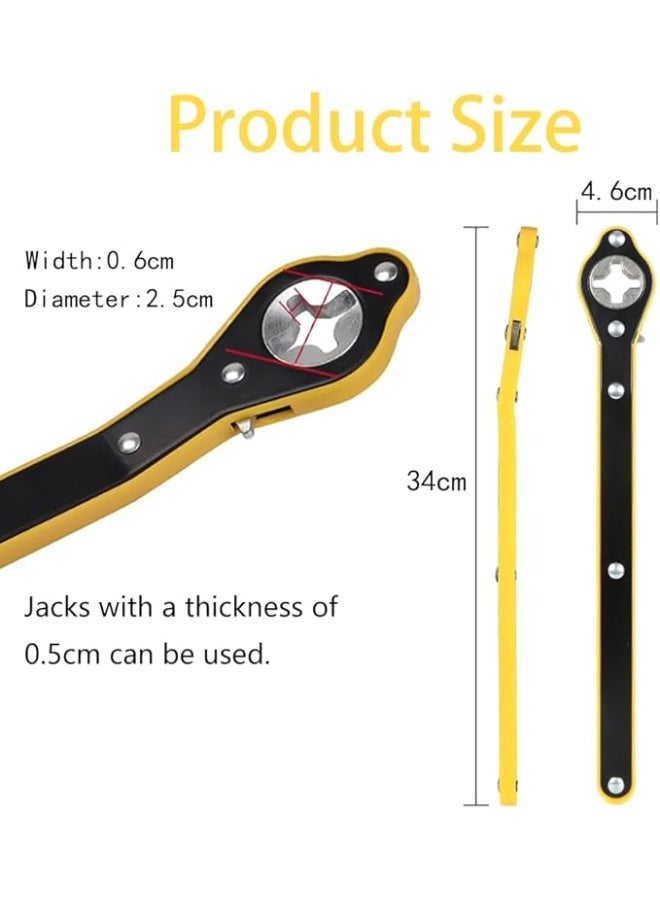 Universal Manual Car Jack Wrench – 360° Rotating Handle – Effort-Saving Tool for Scissor Jack and Tire Lifting - Image 1