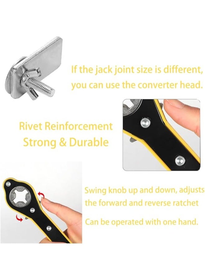 Universal Manual Car Jack Wrench – 360° Rotating Handle – Effort-Saving Tool for Scissor Jack and Tire Lifting - Image 3