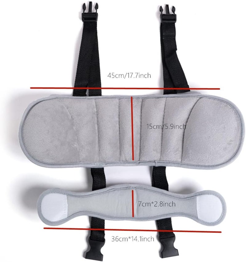 RUITASA Car Seat Head Support Band Safety Car Seat Neck Relief Adjustable Child Car Seat Infants and Baby Head SupportGray - Image 2