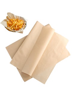 100 Sheets Greaseproof Baking Paper (30 x 40 cm) – Absorbent Wood Pulp Sheets for Fried Foods, Sandwiches, and Burgers – Non-Stick Kitchen Liners