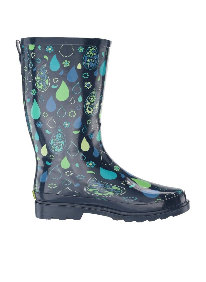 Western Chief Printed Tall Rain Boot Pouring Paisley 8 M - Image 1