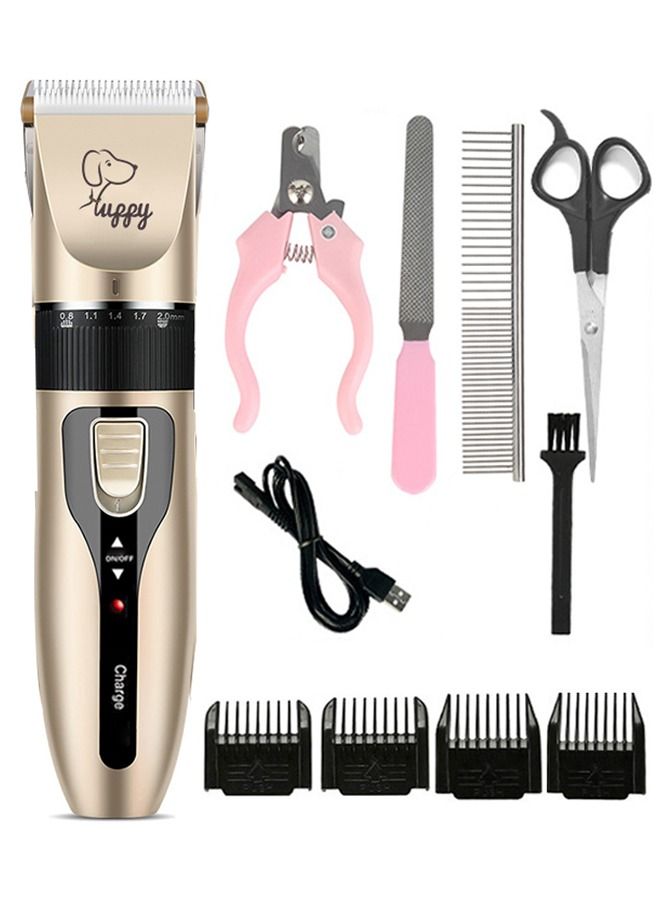 Generic Dog Grooming Kit Clippers, Low Noise, Electric Quiet, Rechargeable, Cordless, Pet Hair Thick Coats Clippers Trimmers Set, Suitable for Dogs, Cats, and Other Pets  - Image 1