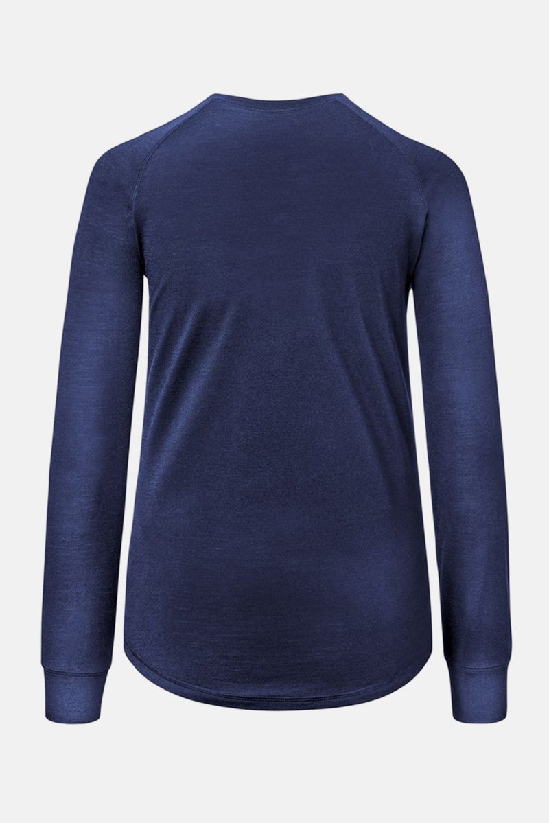 Tchibo Women Round Neck Long Sleeve Plain Top, Navy  - Image 3