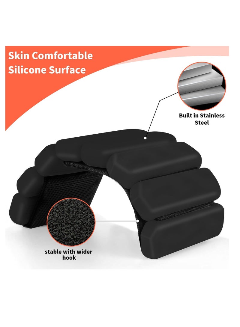 YelaJoy 2 PCS Wrist Weights, Adjustable Wrist and Ankle Weights 0.5 lbs Each, Durable Wrist Weights for Women and Men, Portable Weighted Cuffs for Home and Office, Walking, Yoga, Dance, Barre, Gym (Black) - Image 5