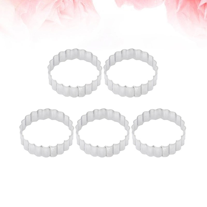 10 pcs Stainless Steel Round Shape Cookie Mold with Tooth Cutting Die DIY Biscuit Baking Tools for Home Bakery ( ) - Image 4