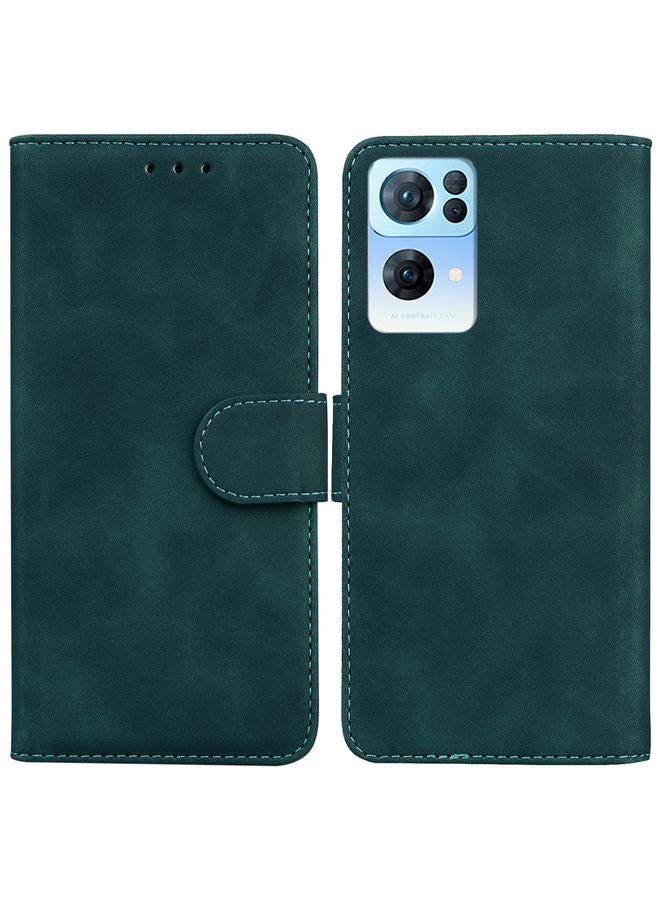 اس-توب جراب هاتف OPPO Reno7 Pro 5G من الجلد بلون نقي وملمس ناعم - Image 1