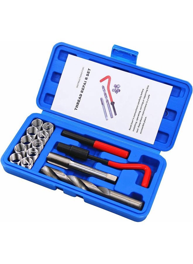 BestsQ 14pcs Thread Repair Kit M14 x 1.5mm Metric Thread Repair Insert Kit Compatible Hand Tool Set for Auto Repairing (M14-1.5) - Image 2