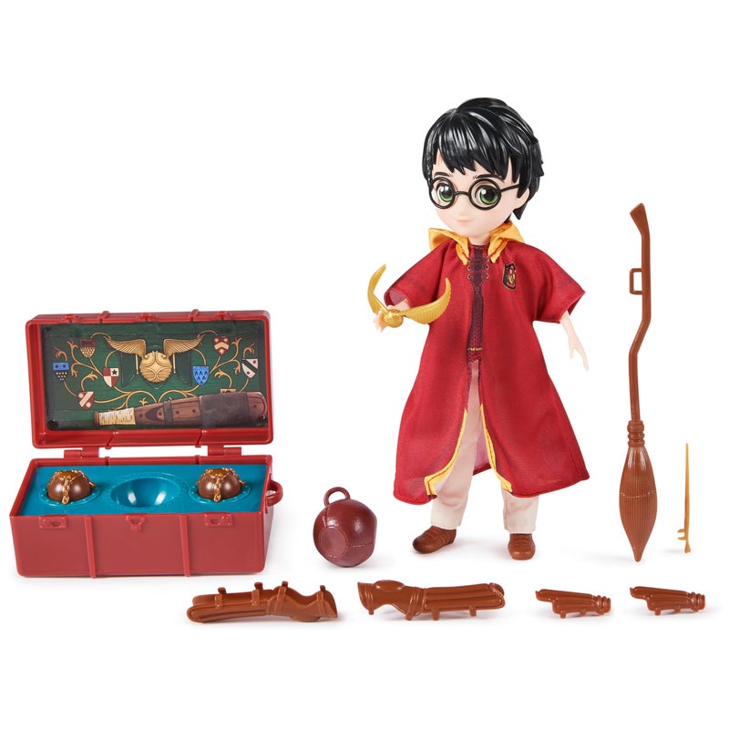 Wizarding World Harry Potter 8inch Harry Potter Quidditch Doll Gift Set with Robe and 9 Doll Accessories 11 Pieces Kids Toys for Ages 6 and up - Image 3