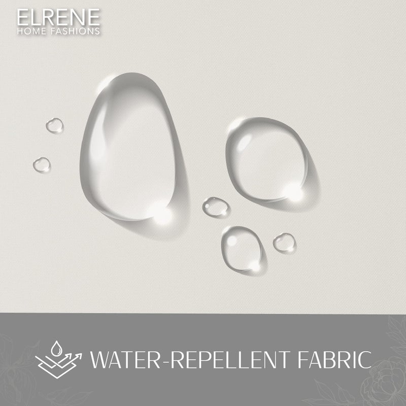 Elrene Home Fashions Matine Weatherproof Tab-Top Indoor/Outdoor Solid Color Curtain Panel for Porch, Pergola, Patio, Deck, 52â€W x 84â€L, Ivory - Image 5