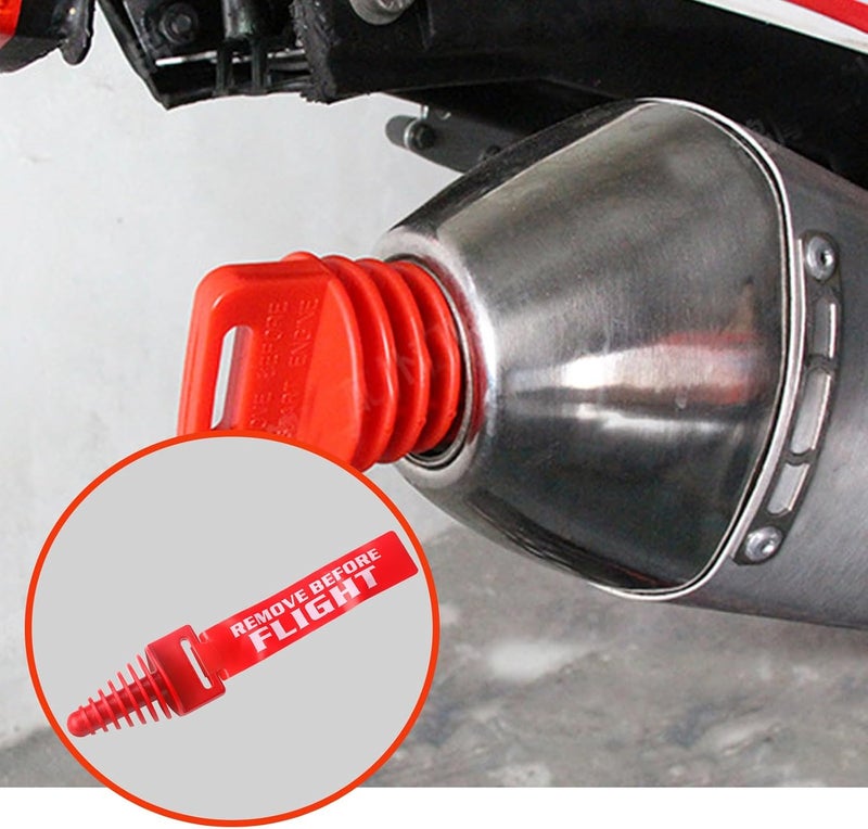 P1TOOLS Muffler Exhaust Wash Plug 0.8 "to 2.2" Wash Plug Red, Rubber Exhaust Silencer Wash Plug for 2 Stroke and 4 Stroke Motorcycle Dirt Bike and ATV, Quad Go Kart - Image 5
