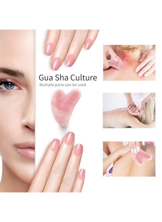 Flagest Gua Sha Rose Quartz Massage Tool Facial Tool For Scraping And Spa Acupuncture Therapy Heart Shape Trigger Point Treatment On Face (Rose Quartz) - Image 5