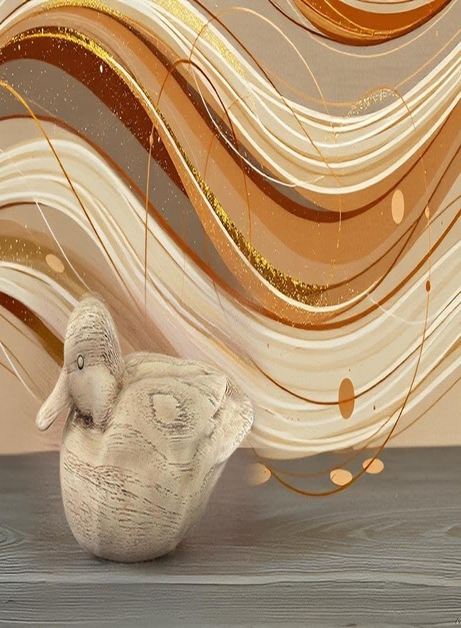Hymmah Duck Home Decor Statue Rustic Home Decorations for Living Room, Boho Sculpture Resin Animal Collectible Figurines for Indoor Decor (Beige) - Image 5
