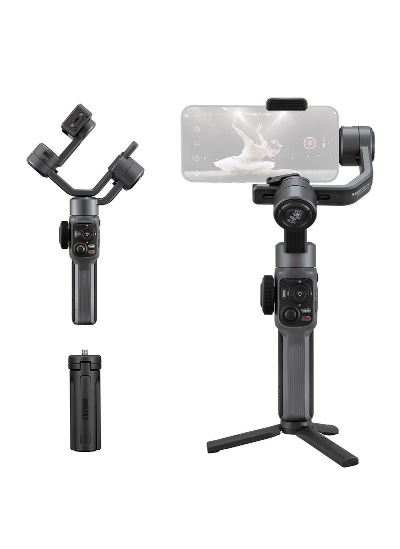 Zhiyun - Handheld 3-Axis Smartphone Gimbal Stabilizer with Dolly Zoom Smart Tracking Timelapse Gesture Control AI Editing Tripod for Most Smartphones Live Stream Video Recording - Image 1