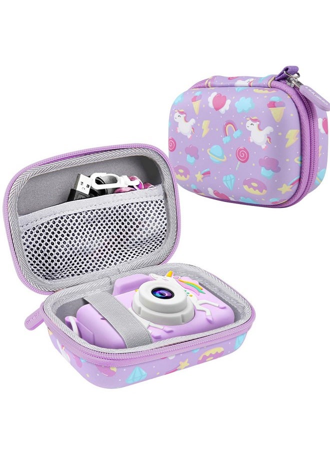 Leayjeen - Kids Camera Case Compatible With Goopow/Dwfit/Slothcloud/Colofree/Kizjorya Kids Camera Toys And Children Digital Video Camera,Best Christmas And Birthday Gifts-Purple Unicorn(Case Only) - Image 1