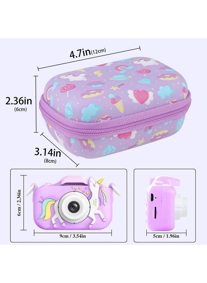 Leayjeen - Kids Camera Case Compatible With Goopow/Dwfit/Slothcloud/Colofree/Kizjorya Kids Camera Toys And Children Digital Video Camera,Best Christmas And Birthday Gifts-Purple Unicorn(Case Only) - Image 1