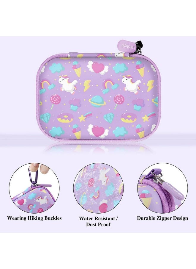 Leayjeen - Kids Camera Case Compatible With Goopow/Dwfit/Slothcloud/Colofree/Kizjorya Kids Camera Toys And Children Digital Video Camera,Best Christmas And Birthday Gifts-Purple Unicorn(Case Only) - Image 1