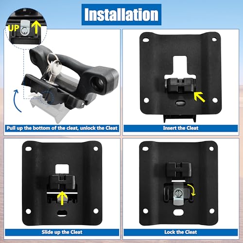 TycoonWon 4 Pack F150 Tie Down Anchors F250 F350 2015 2016 2017 2018 Bed Tie Downs, Replaces for Ford FL3Z-99000A64-B Bed Cleats Box Link Kit - Image 3