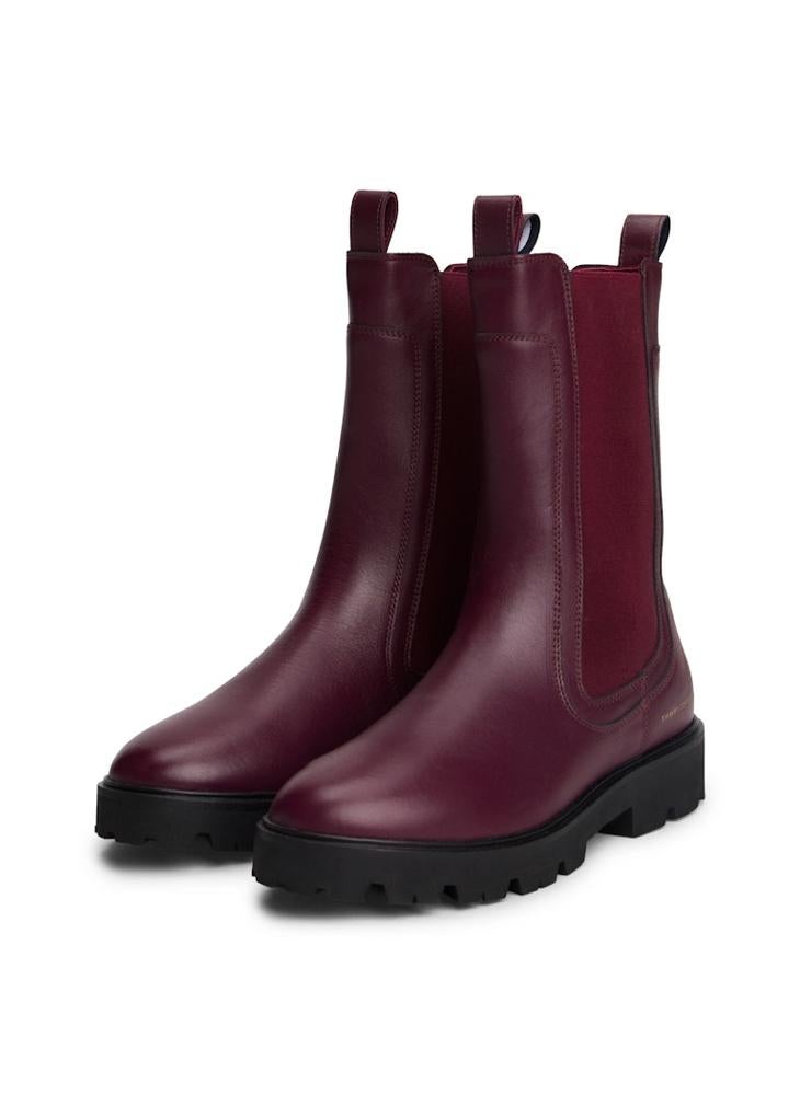 TOMMY HILFIGER Leather Mid Chelsea Boots - Image 4