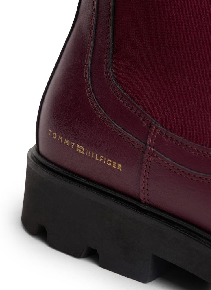 TOMMY HILFIGER Leather Mid Chelsea Boots - Image 5