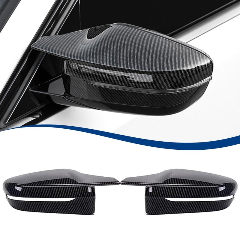 XPHAZZ Side Mirror Cover Compatible with G20 G21 G30 G31 G32 GT G11 G12 G14 G15 G16 (Carbon Fiber Pattern, G20 G30 G32 G11) - Image 1