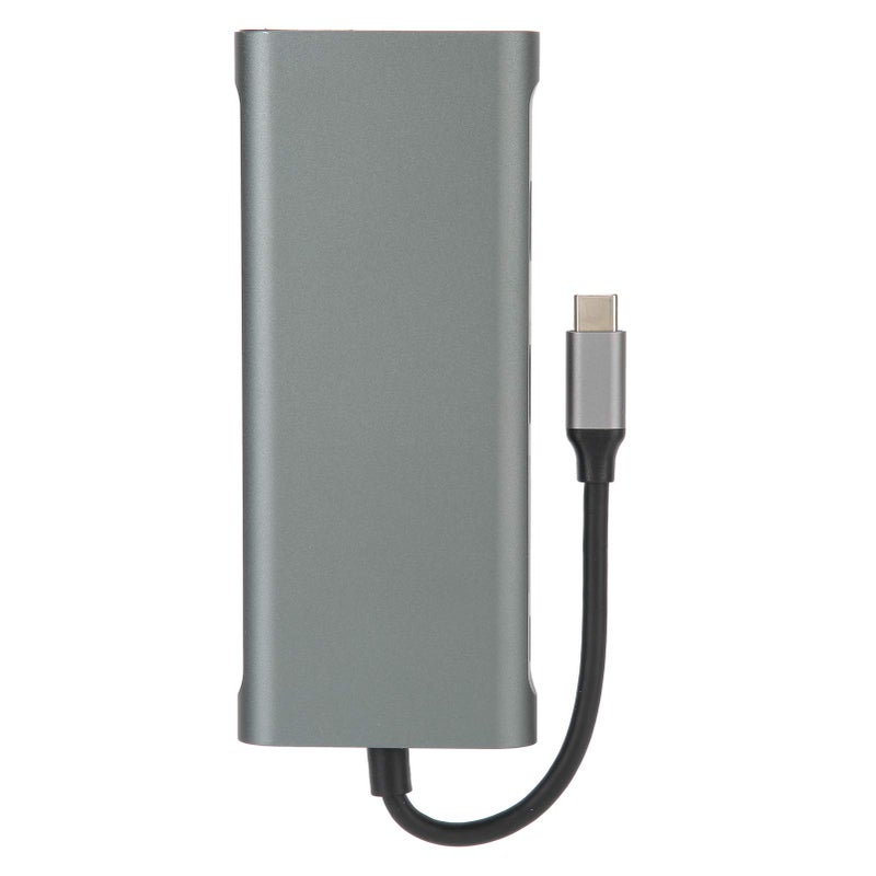 12 في 1 محور USB C من الألومنيوم محطة إرساء مع شحن HDMI بدقة 4K وقارئ بطاقات - Image 5