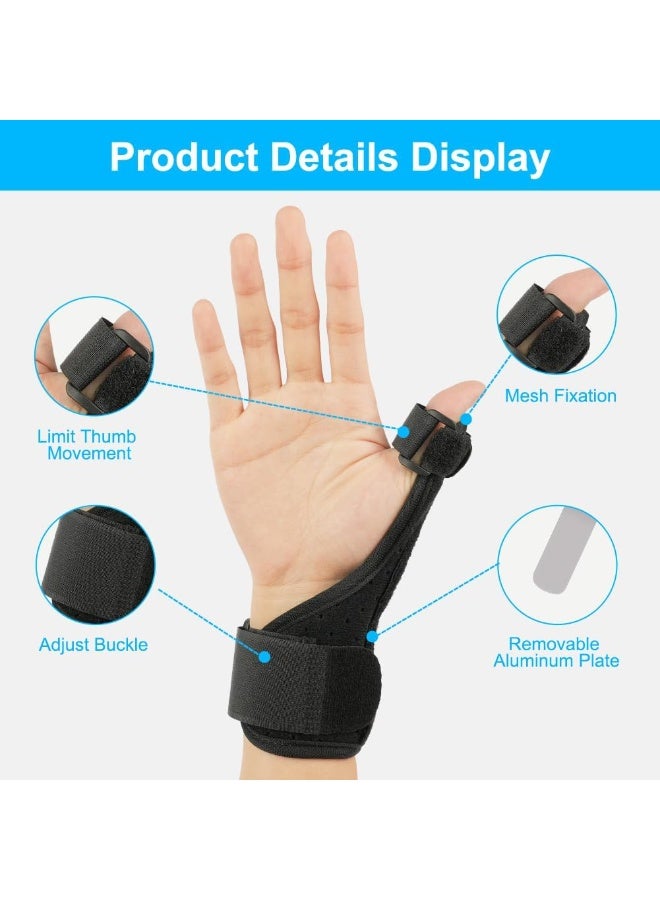 ديوتي دعامة إبهام ومعصم قابلة للتعديل، مكونة من قطعتين، مع جبائر معدنية مزدوجة، لتخفيف آلام التهاب المفاصل، ومتلازمة النفق الرسغي، والتهاب الأوتار، والالتواءات، تناسب اليد اليمنى واليسرى. - Image 2