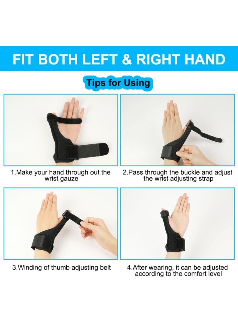 ديوتي دعامة إبهام ومعصم قابلة للتعديل، مكونة من قطعتين، مع جبائر معدنية مزدوجة، لتخفيف آلام التهاب المفاصل، ومتلازمة النفق الرسغي، والتهاب الأوتار، والالتواءات، تناسب اليد اليمنى واليسرى. - Image 5