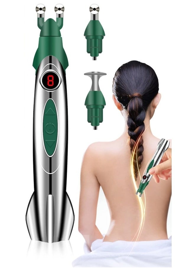 Rocket Pain Relief Acupuncture Pen Portable Muscle Stimulator with 9 Adjustable Intensity Settings and 3 Unique Heads Cordless Transcutaneous Electrical Nerve Stimulation Therapy  - Image 1