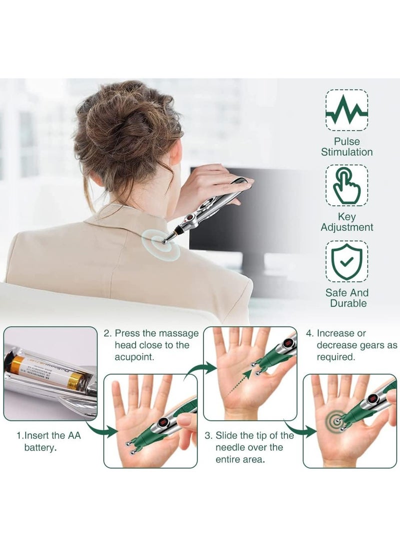 Rocket Pain Relief Acupuncture Pen Portable Muscle Stimulator with 9 Adjustable Intensity Settings and 3 Unique Heads Cordless Transcutaneous Electrical Nerve Stimulation Therapy  - Image 2