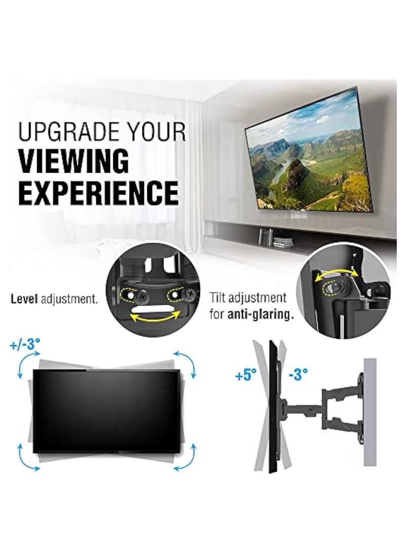 Adjustable Wall TV Mount, Suitable for 40”-75” Displays, 36.5KG Load Capacity, 600x400mm VESA, ±90° Swivel, -15° Tilt - pzsku/ZEDE22A2F7008AF3BA545Z/45/_/1737388679/86c95fff-1413-434e-a761-63ef802e38d4