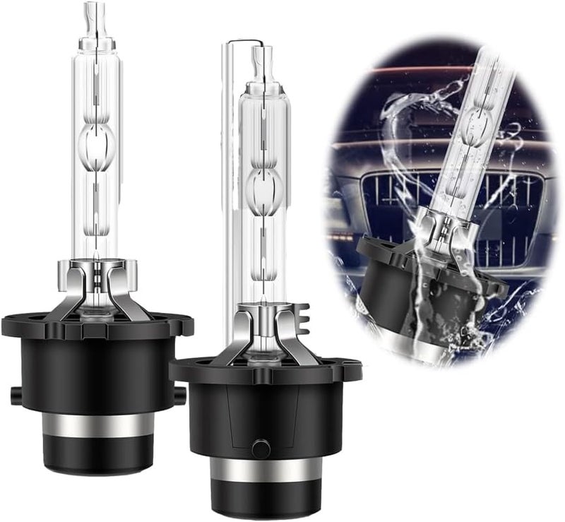6000K D2S زينون HID لمبات المصابيح الأمامية، 35W بديل أبيض ماسي، قاعدة معدنية للدعامات للسيارات 12V، 2PCS - Image 1