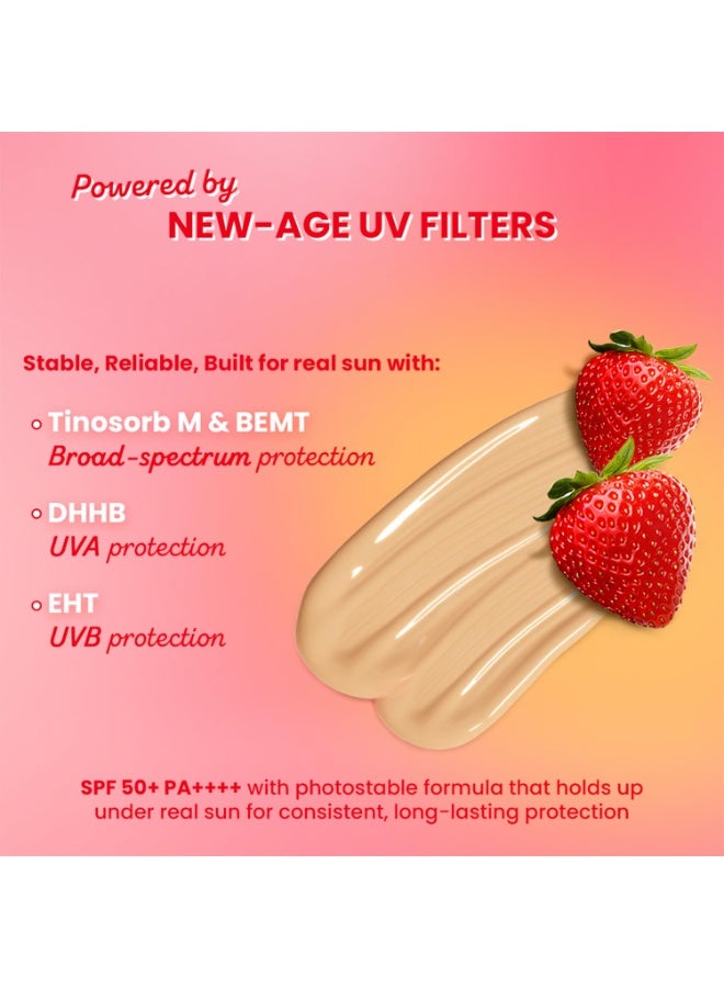 Dot & Key Strawberry Dew Tinted Sunscreen SPF 50+ Pa++++ - 01 Porcelain | Protection Against UVA & UVB | Broad Spectrum, Water & Sweat resistant | For All Skin Types | 50ml - Image 2