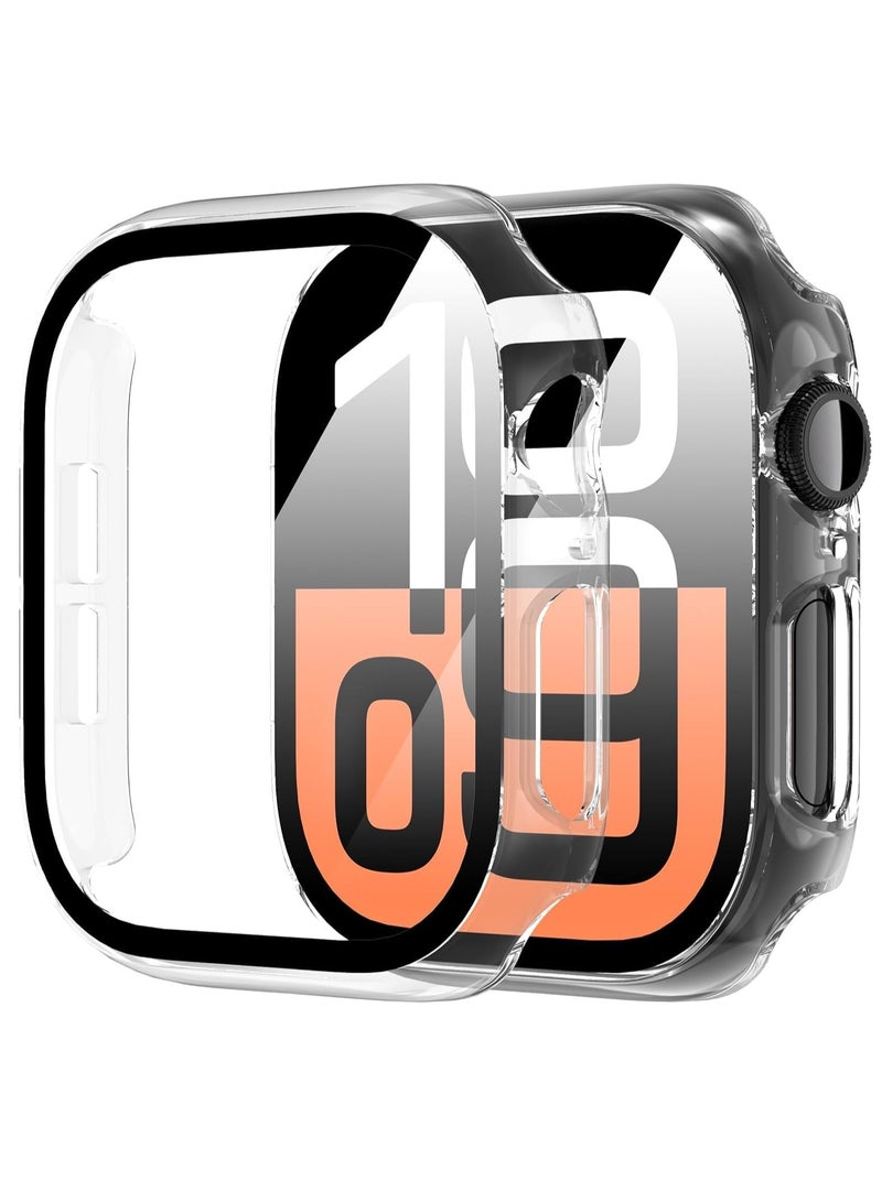 Hard PC Smart Watch Case Compatible with Apple Watch Series 10 45mm Shockproof Full Protection All Edges Protective Cover (Clear) - Image 1