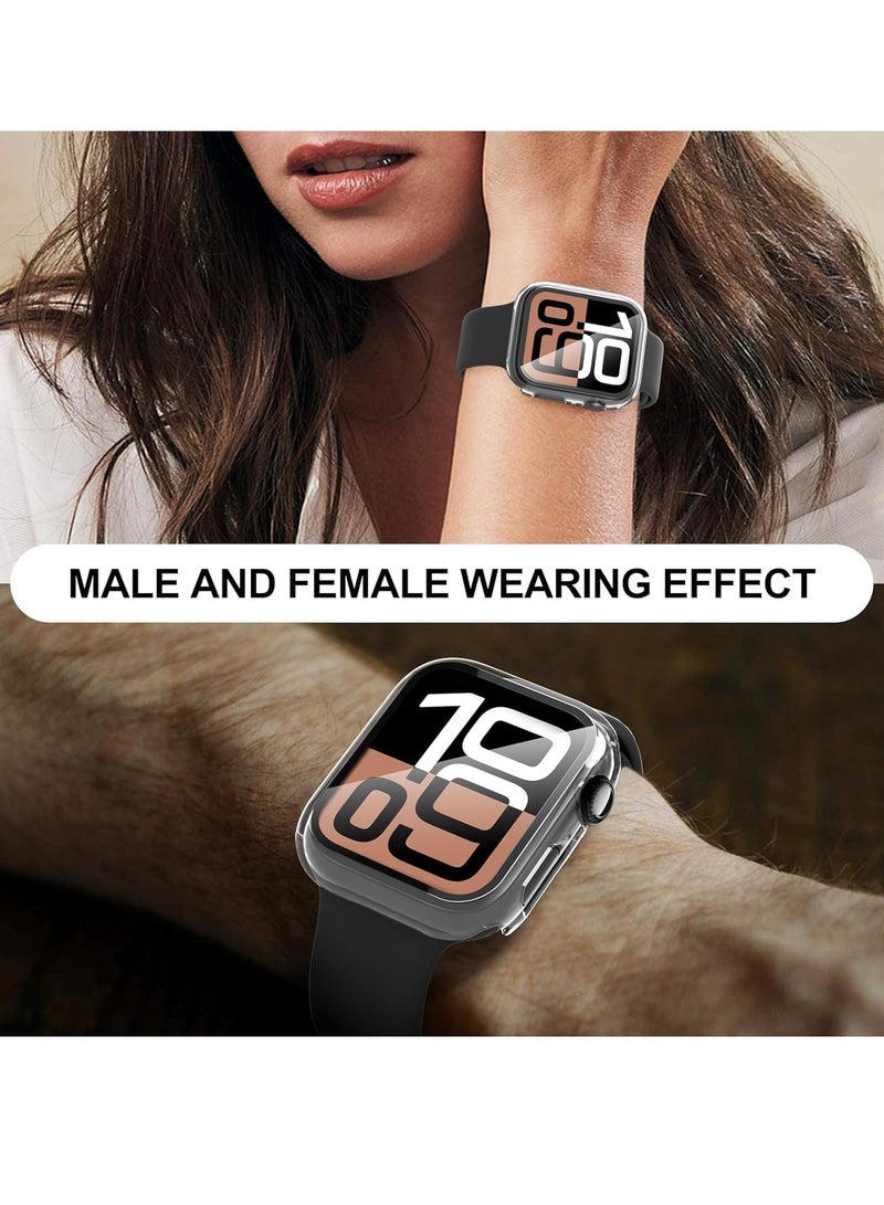 Hard PC Smart Watch Case Compatible with Apple Watch Series 10 45mm Shockproof Full Protection All Edges Protective Cover (Clear) - Image 3