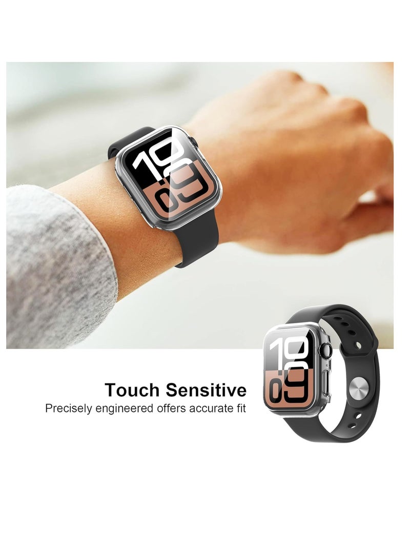 Hard PC Smart Watch Case Compatible with Apple Watch Series 10 45mm Shockproof Full Protection All Edges Protective Cover (Clear) - Image 4