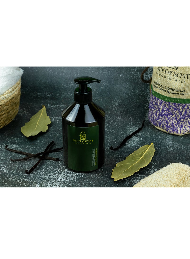 POINT of SCENT Natural Liquid Soap made of olive and laurel oils with Musk & Vanilla essence 500ML - Image 2