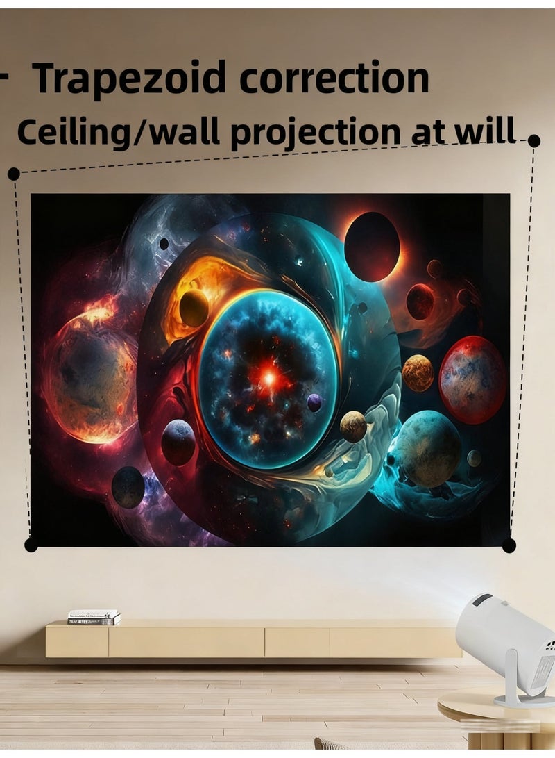 HY300 4K Ultra HD Home Theater Projector: Portable with Pan-Tilt & Cinematic Wall Projection - Image 4