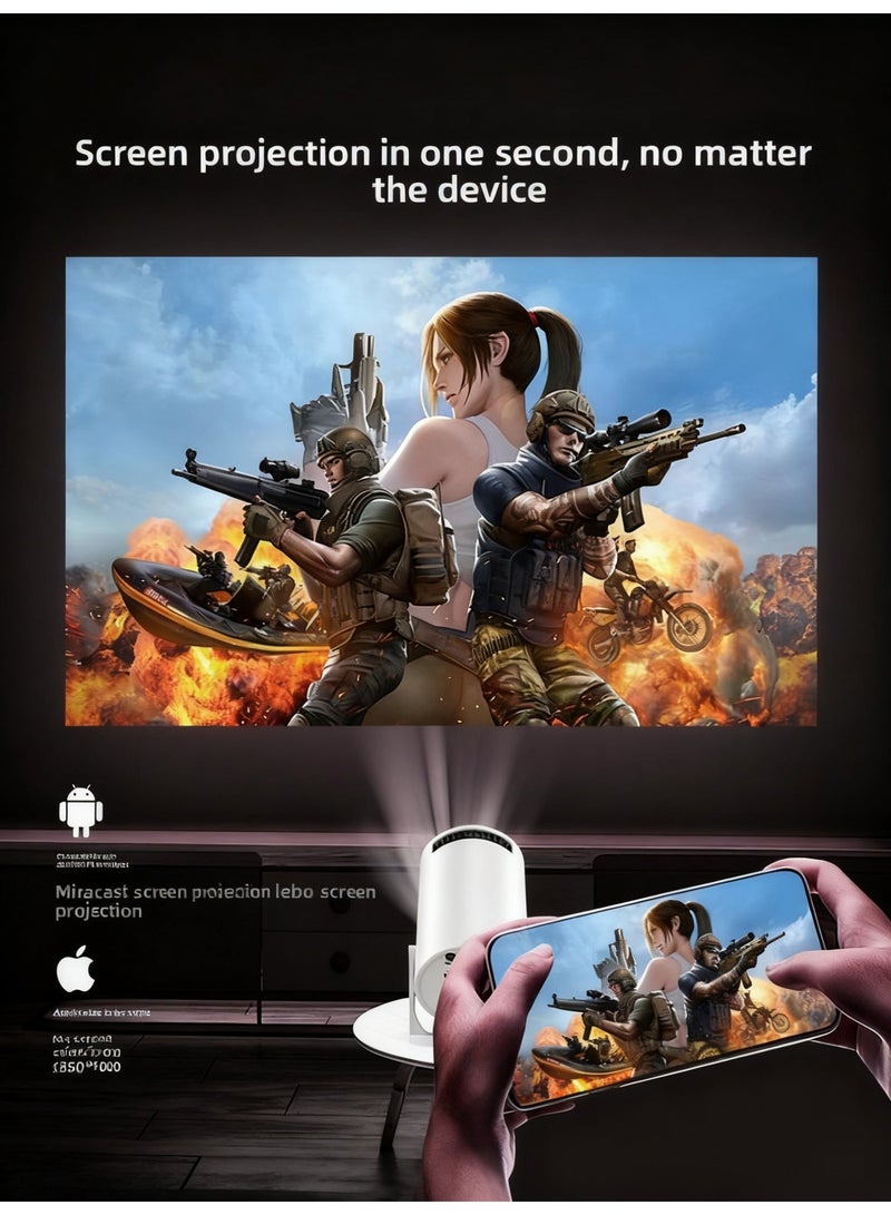 HY300 4K Ultra HD Home Theater Projector: Portable with Pan-Tilt & Cinematic Wall Projection - Image 5