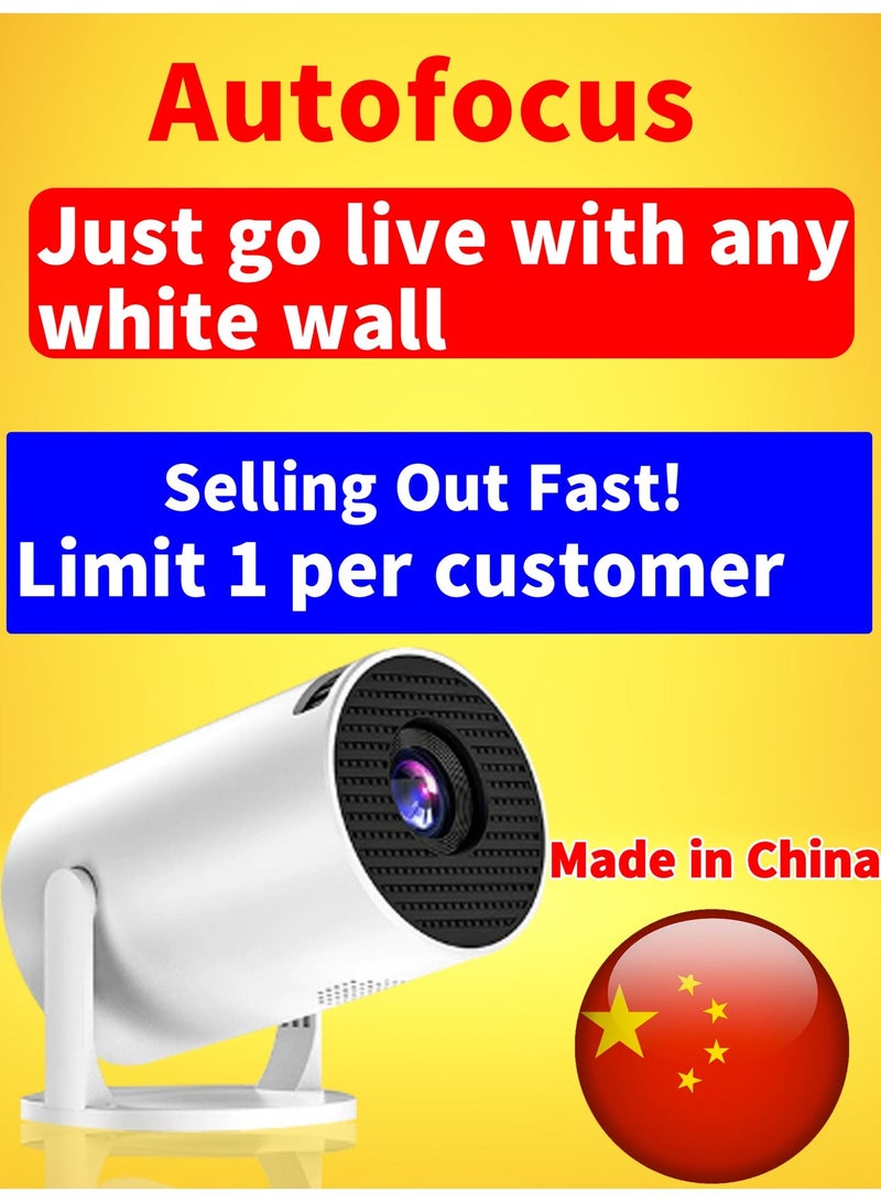 HY300 4K Ultra HD Home Theater Projector: Portable with Pan-Tilt & Cinematic Wall Projection - Image 2